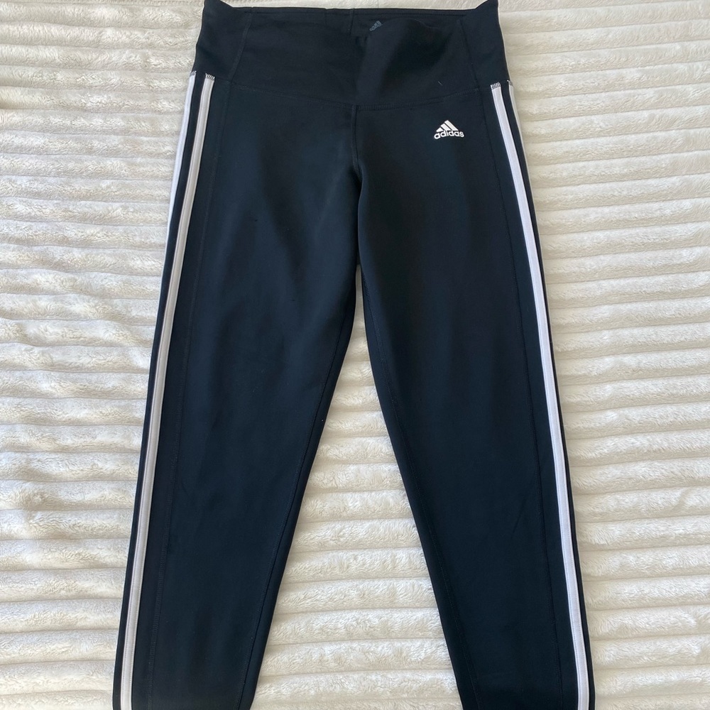 High Rise Black Adidas Leggings